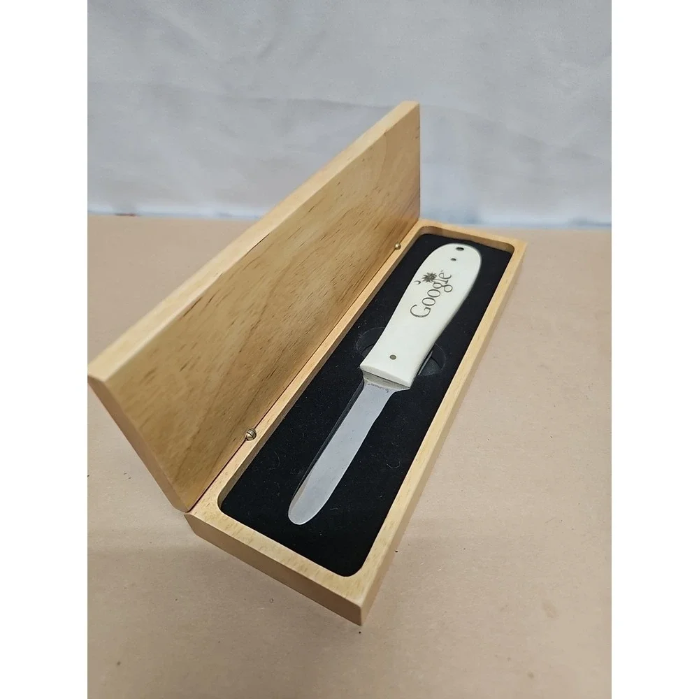 Sarge International Shucker Oyster Knife Natural Bone‎ Handle In Wood Box GOOGLE